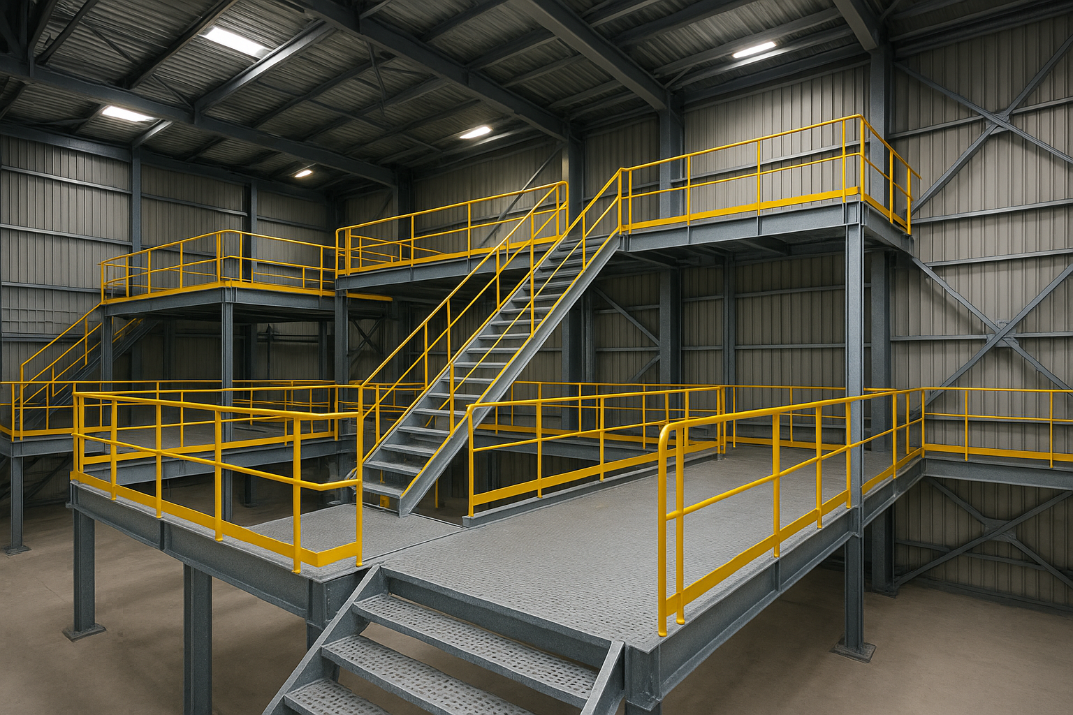 Platforms, staircases, mezzanines, and handrails built to UAE safety standards